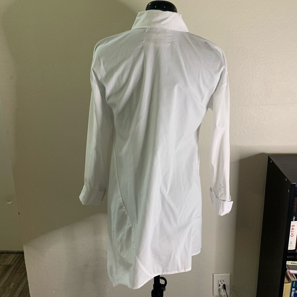 Cupio White long sleeve button up tunic - Picture 5 of 8